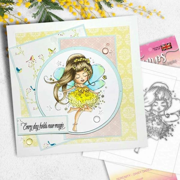 Polkadoodles Stempel "Serenity Daisy Dance" Clear Stamp-Set
