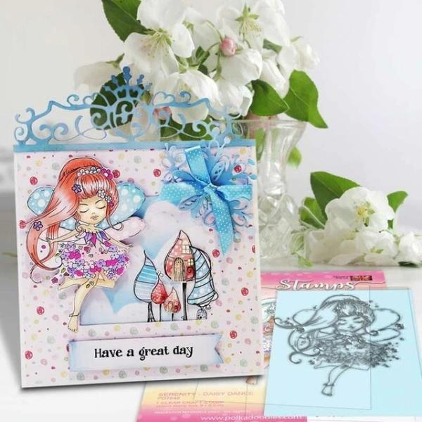 Polkadoodles Stempel "Serenity Daisy Dance" Clear Stamp-Set