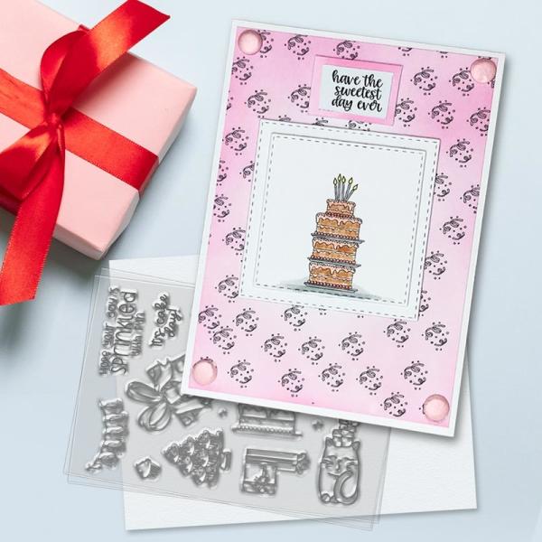 Polkadoodles Stempel "Sweet Birthday" Clear Stamp-Set