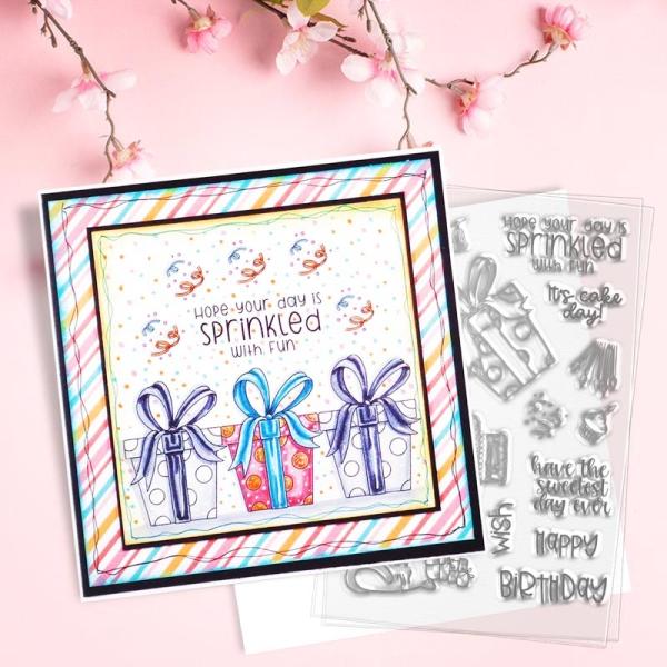 Polkadoodles Stempel "Sweet Birthday" Clear Stamp-Set