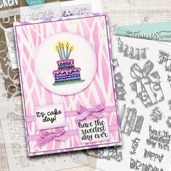 Polkadoodles Stempel "Sweet Birthday" Clear Stamp-Set