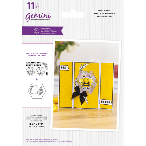 Gemini Twirling Bee Stamp & Die  -Stempel & Stanze - Biene