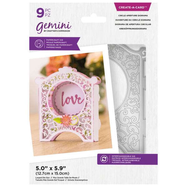 Gemini Circle Aperture Diorama Create A Card Dies  - Stanze - 3D Rahmen