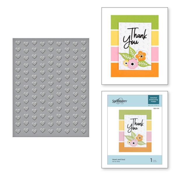 Spellbinders Embossingfolder "Heart and Soul" - Prägefolder
