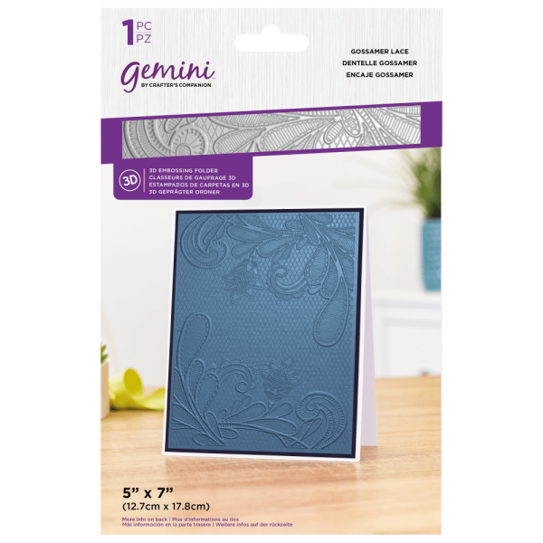 Gemini Gossamer Lace 3D Embossing Folder - Prägeschablone 3D - 