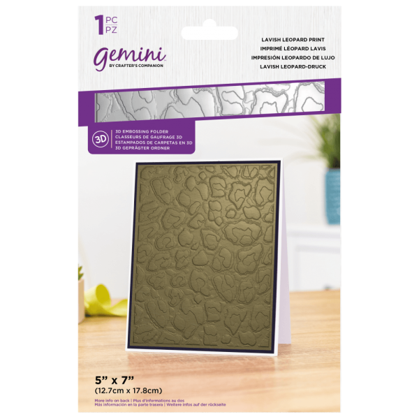 Gemini Lavish Leopard Print 3D Embossing Folder - Prägeschablone 3D - 
