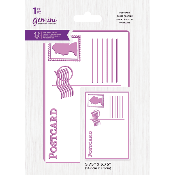 Gemini Best of British Postcard Embossing Folder - Prägeschablone - Postkarte