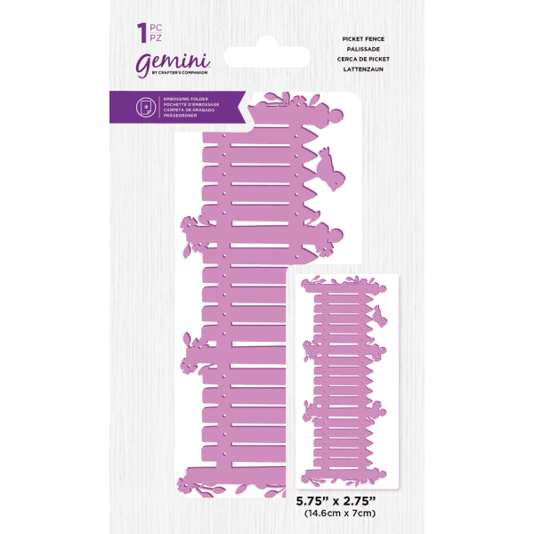 Gemini Best of British Picket Fence Embossing Folder - Prägeschablone - Gartenzaun