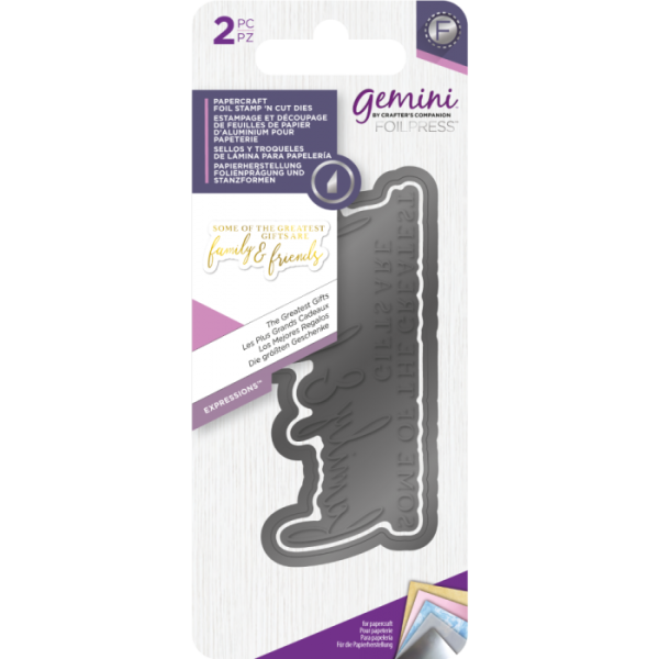 Gemini Foil Stamp ‘N’ Cut Die Elements  The Greatest Gifts  -  Hotfoil & Stanze - 