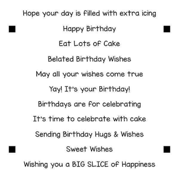 LDRS-Creative Happy Birthday Sentiment Stack Clear Stamps