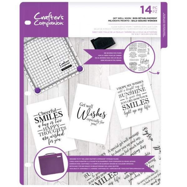 Crafters Companion - Get Well Soon  - Clear Stamps