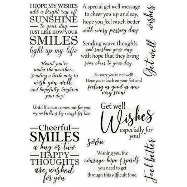Crafters Companion - Get Well Soon  - Clear Stamps