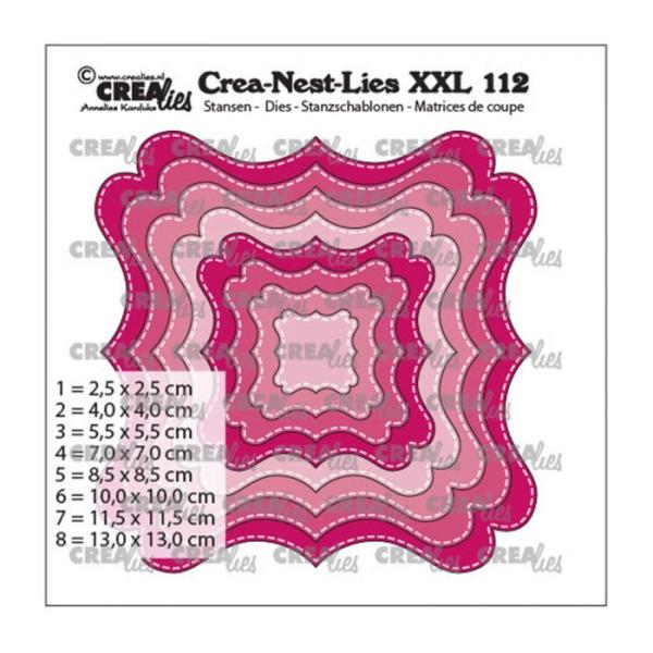 Crealies - Crea-Nest-Lies XXL 112 - Dies - Stanzen - Fantasieform f mit Stich 