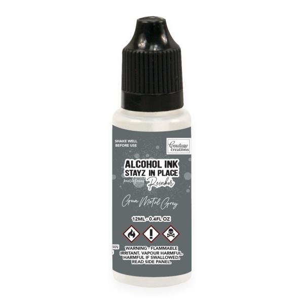 Couture Creations Stayz in Place Alcohol Ink Pearlescent - Nachfüller Perlglanz Gun Metal Grey