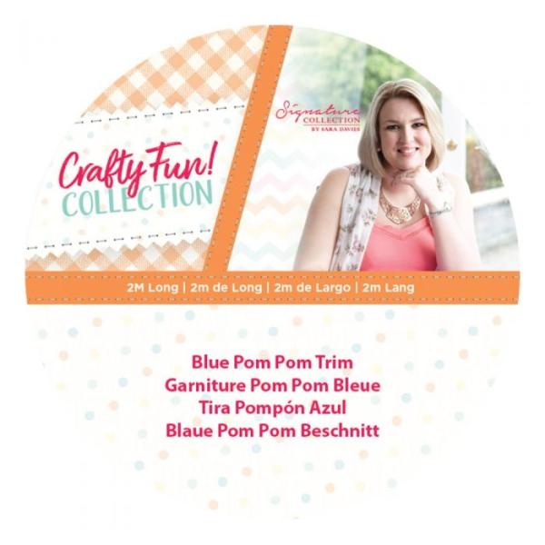 Crafters Companion - Crafty Fun Blue Pom Pom Trim - Bänder