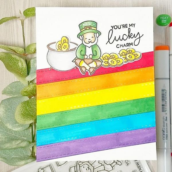 Heffy Doodle Stitched Strips of Ease  Cutting Dies - Stanze