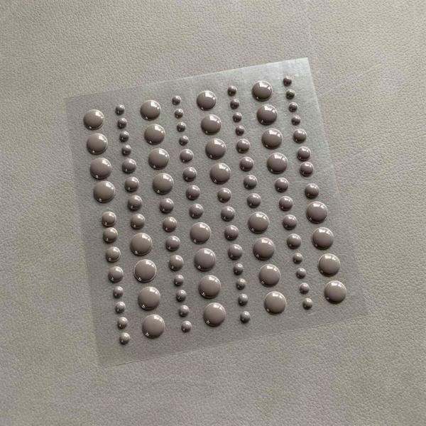 Simple and Basic Adhesive Enamel Dots" Warm Grey " - Klebepunkte