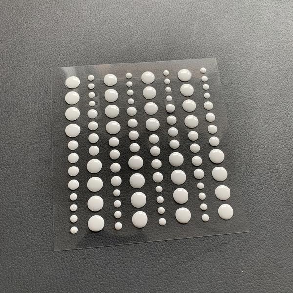 Simple and Basic Adhesive Enamel Dots" Soft White " - Klebepunkte