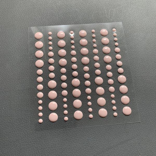 Simple and Basic Adhesive Enamel Dots" Baby Rose " - Klebepunkte