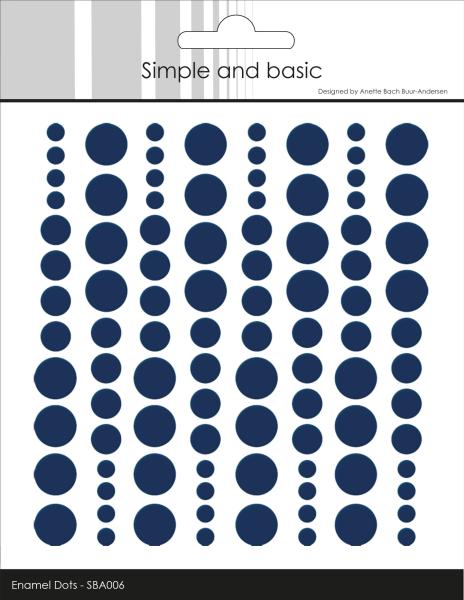 Simple and Basic Adhesive Enamel Dots" Dark Blue " - Klebepunkte