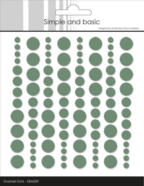 Simple and Basic Adhesive Enamel Dots "Eucalyptus" - Klebepunkte