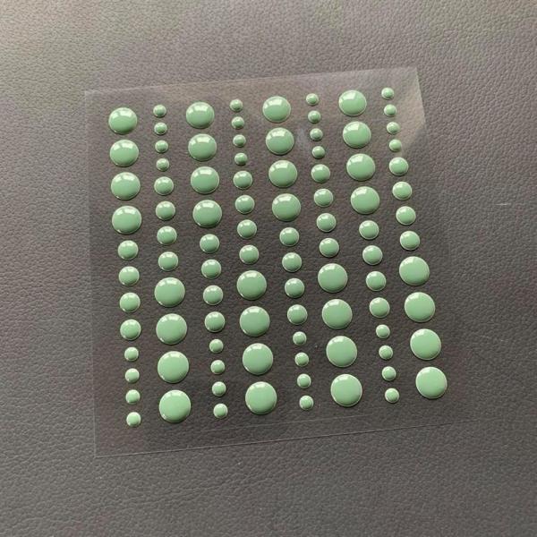 Simple and Basic Adhesive Enamel Dots "Eucalyptus" - Klebepunkte