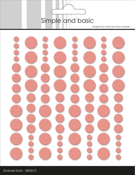 Simple and Basic Adhesive Enamel Dots "Fresh Peach" - Klebepunkte