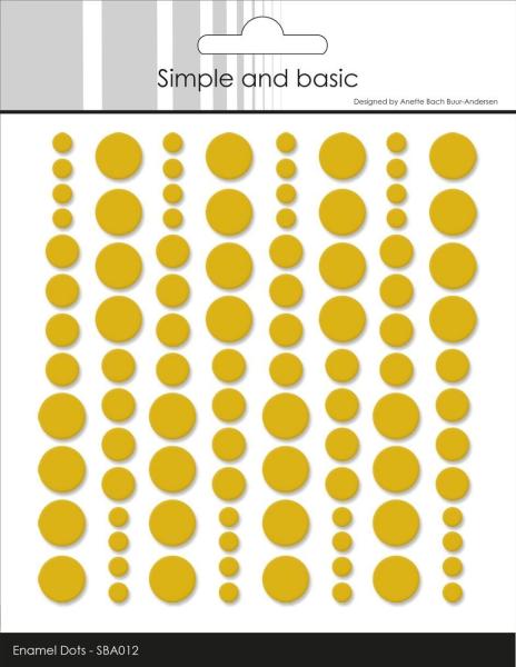 Simple and Basic Adhesive Enamel Dots "Mustard" - Klebepunkte