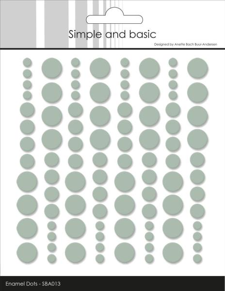 Simple and Basic Adhesive Enamel Dots "Sage" - Klebepunkte