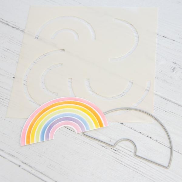 Heffy Doodle Rainbow Builder  Stencil - Schablone