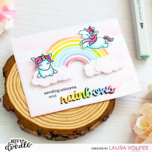 Heffy Doodle Rainbow Builder  Stencil - Schablone