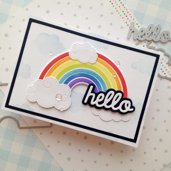 Heffy Doodle Rainbow Builder  Stencil - Schablone