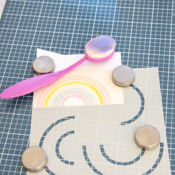 Heffy Doodle Rainbow Builder  Stencil - Schablone