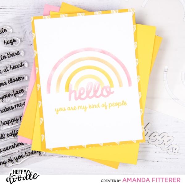 Heffy Doodle Rainbow Builder  Stencil - Schablone