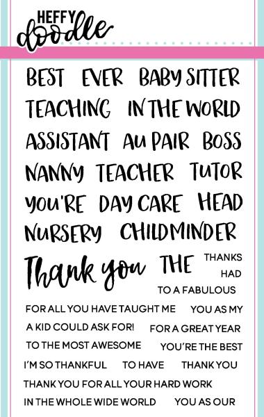 Heffy Doodle  Teach Me Words   Clear Stamps - Stempel 