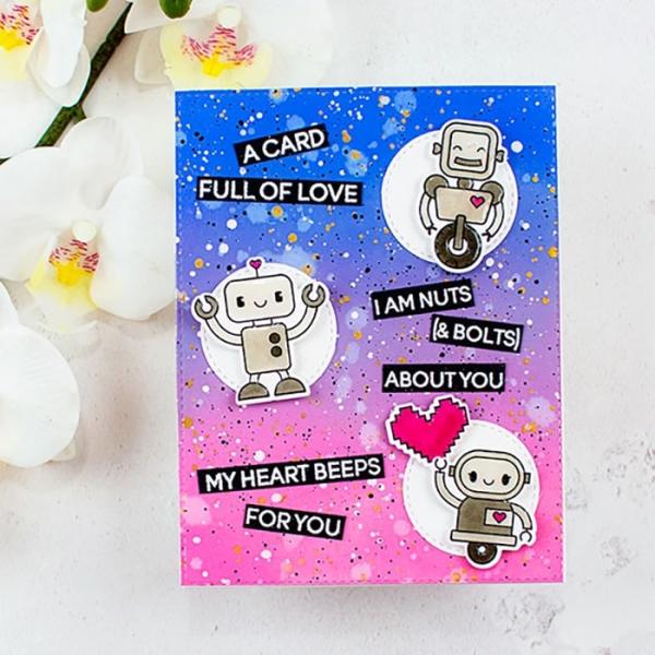 Heffy Doodle Bots of Love   Clear Stamps - Stempel 