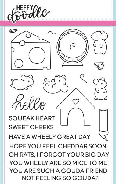 Heffy Doodle Hello Squeakheart   Clear Stamps - Stempel 