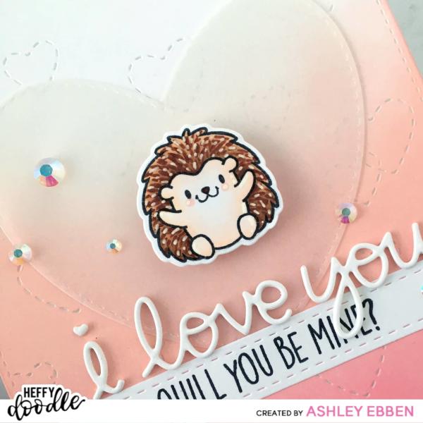Heffy Doodle I Love You (Shadow)  Cutting Dies - Stanze  