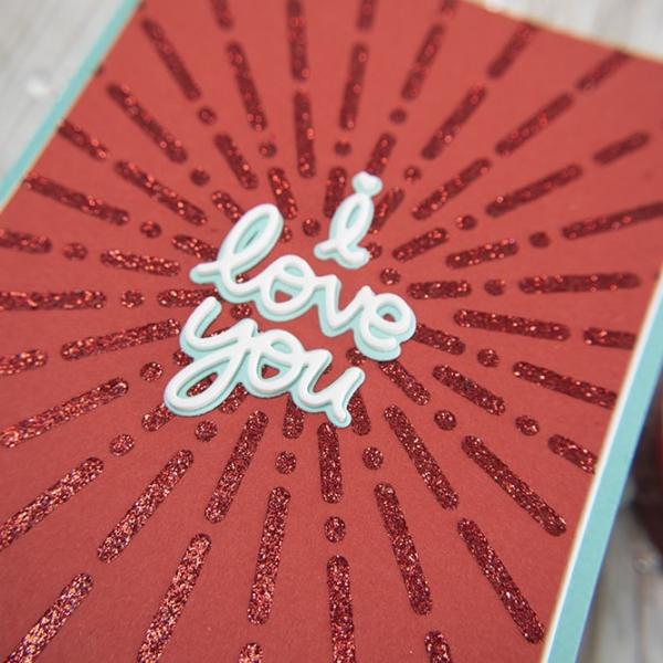 Heffy Doodle I Love You (Shadow)  Cutting Dies - Stanze  
