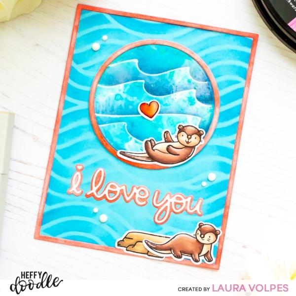 Heffy Doodle I Love You (Shadow)  Cutting Dies - Stanze  