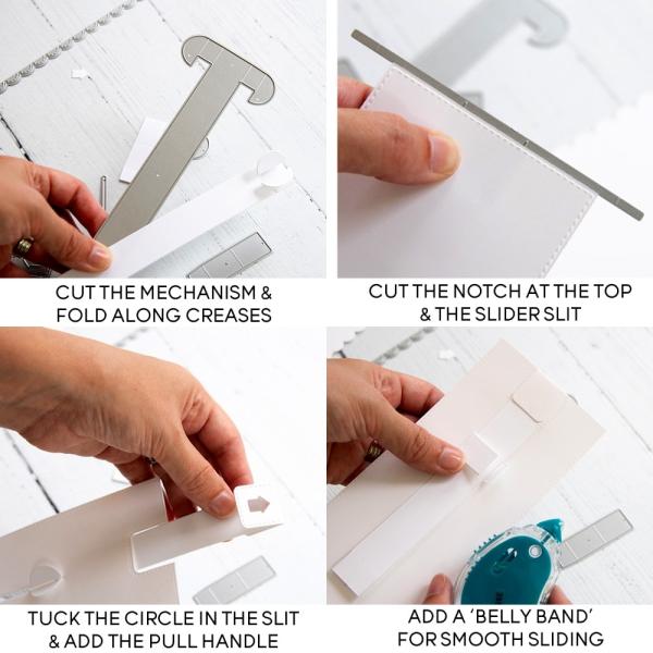 Heffy Doodle Slimline Pull Tab  Cutting Dies - Stanze  