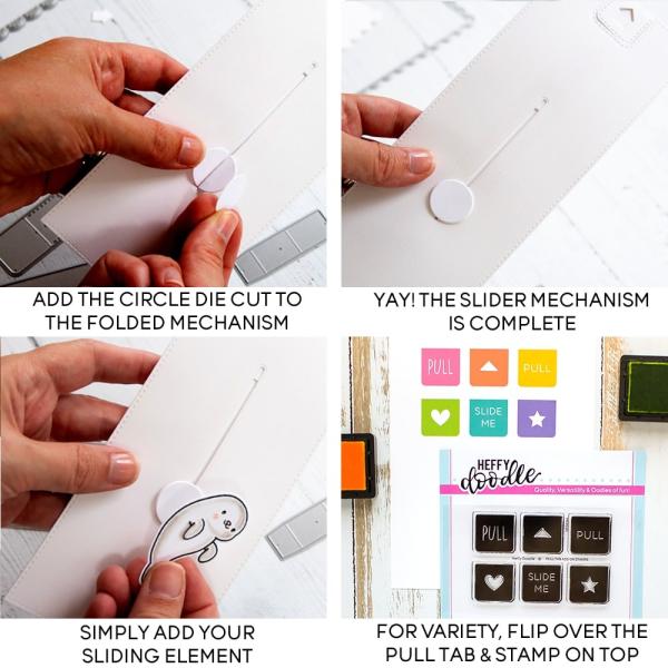 Heffy Doodle Slimline Pull Tab  Cutting Dies - Stanze  