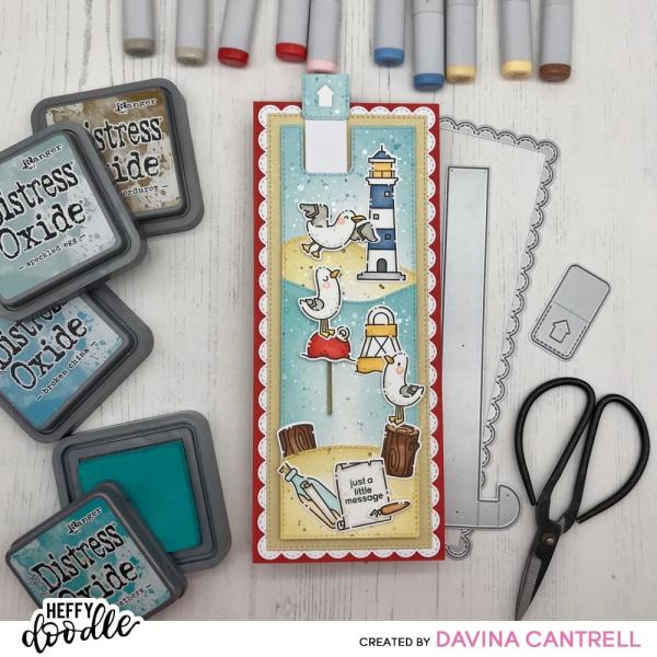 Heffy Doodle Slimline Pull Tab  Cutting Dies - Stanze  