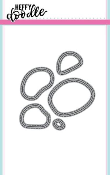 Heffy Doodle Stitched Stones  Cutting Dies - Stanze  