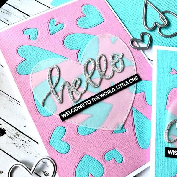 Heffy Doodle Stitched Hearts  Cutting Dies - Stanze  