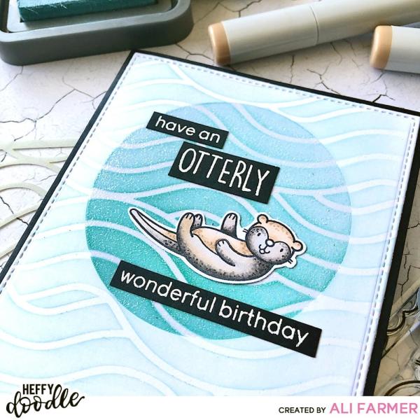 Heffy Doodle Circle Masquerade  Stencil - Schablone