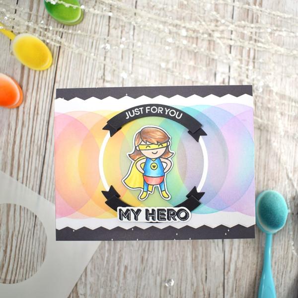 Heffy Doodle Circle Masquerade  Stencil - Schablone