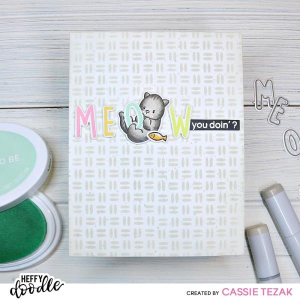 Heffy Doodle Wonderfully Woven  Stencil - Schablone