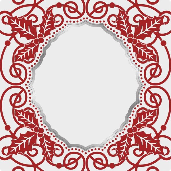 Crafters Companion -Vintage Christmas Elegant Holly  Cut & Emboss - Prägefolder