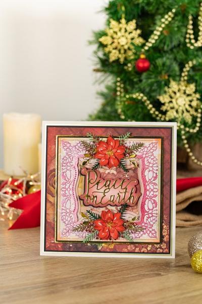 Crafters Companion -Vintage Christmas Festive Frame  Cut & Emboss - Prägefolder